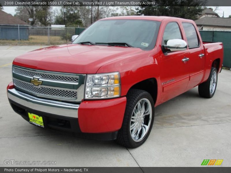 Victory Red / Light Titanium/Ebony Accents 2008 Chevrolet Silverado 1500 LT Crew Cab