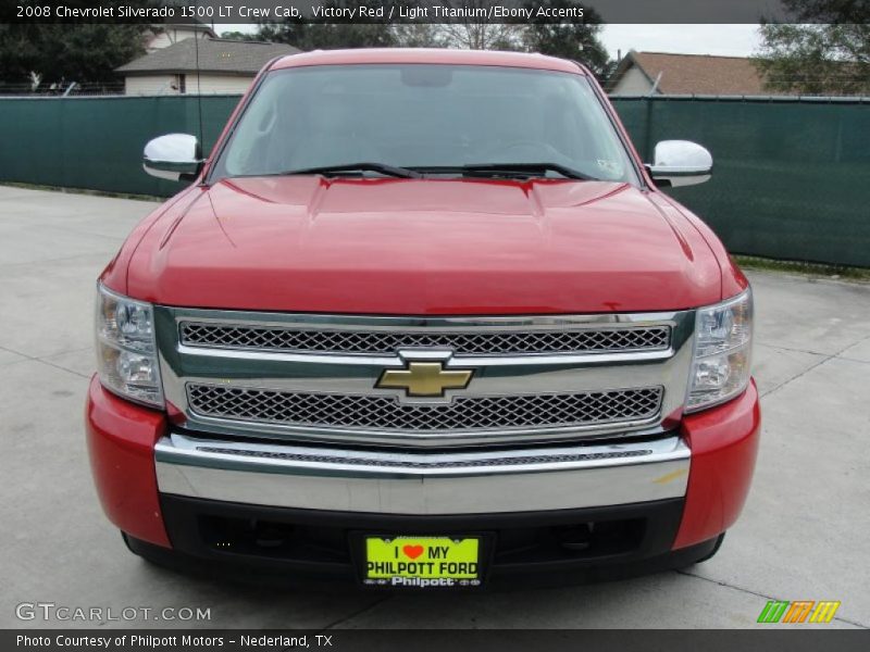 Victory Red / Light Titanium/Ebony Accents 2008 Chevrolet Silverado 1500 LT Crew Cab