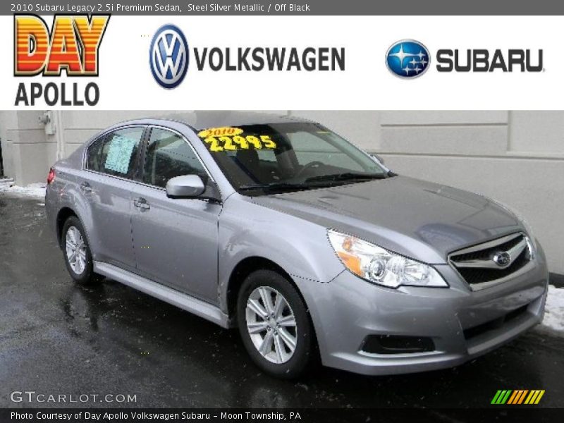 Steel Silver Metallic / Off Black 2010 Subaru Legacy 2.5i Premium Sedan