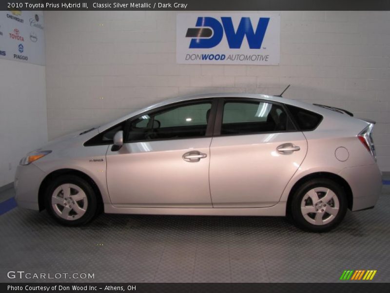 Classic Silver Metallic / Dark Gray 2010 Toyota Prius Hybrid III