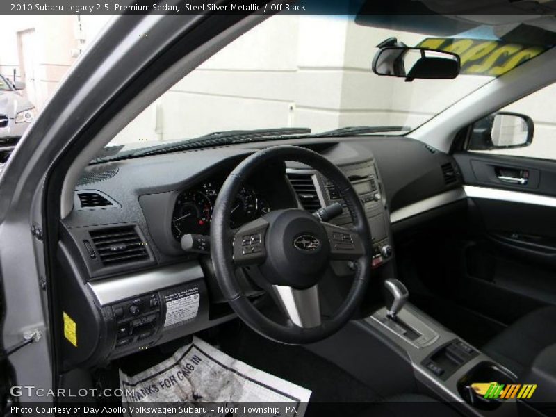 Steel Silver Metallic / Off Black 2010 Subaru Legacy 2.5i Premium Sedan