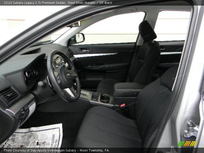  2010 Legacy 2.5i Premium Sedan Off Black Interior