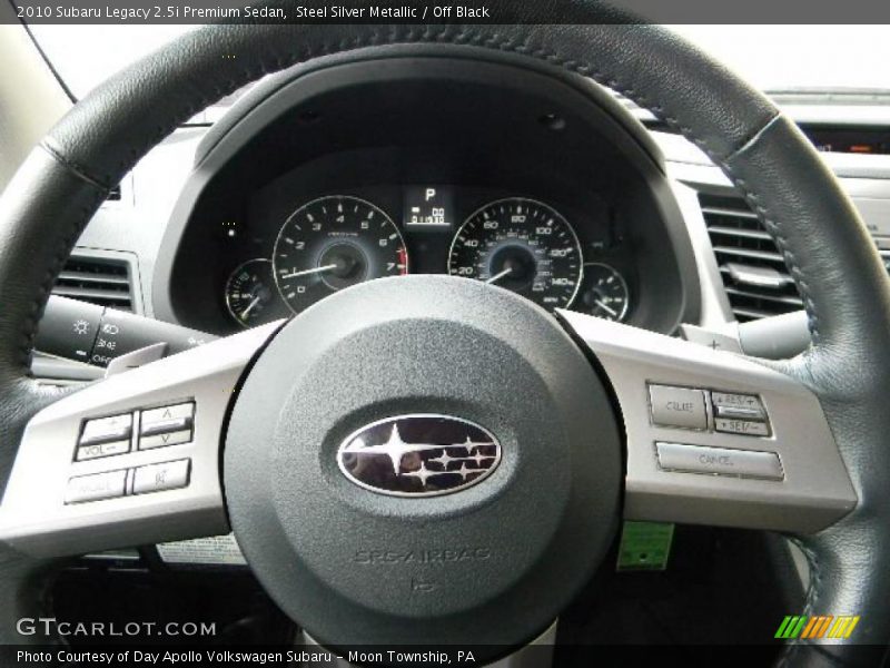 Steel Silver Metallic / Off Black 2010 Subaru Legacy 2.5i Premium Sedan