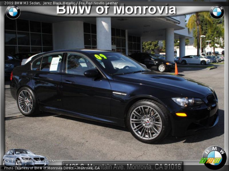 Jerez Black Metallic / Fox Red Novillo Leather 2009 BMW M3 Sedan