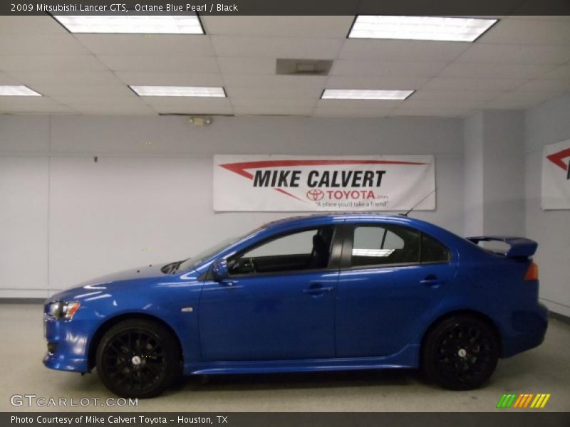 Octane Blue Pearl / Black 2009 Mitsubishi Lancer GTS