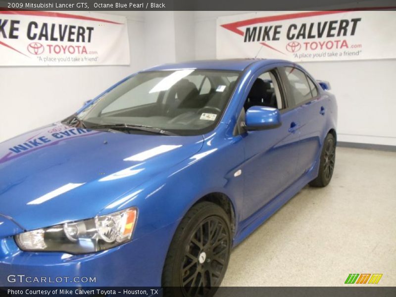Octane Blue Pearl / Black 2009 Mitsubishi Lancer GTS