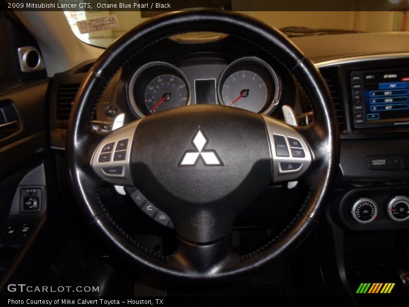 Octane Blue Pearl / Black 2009 Mitsubishi Lancer GTS