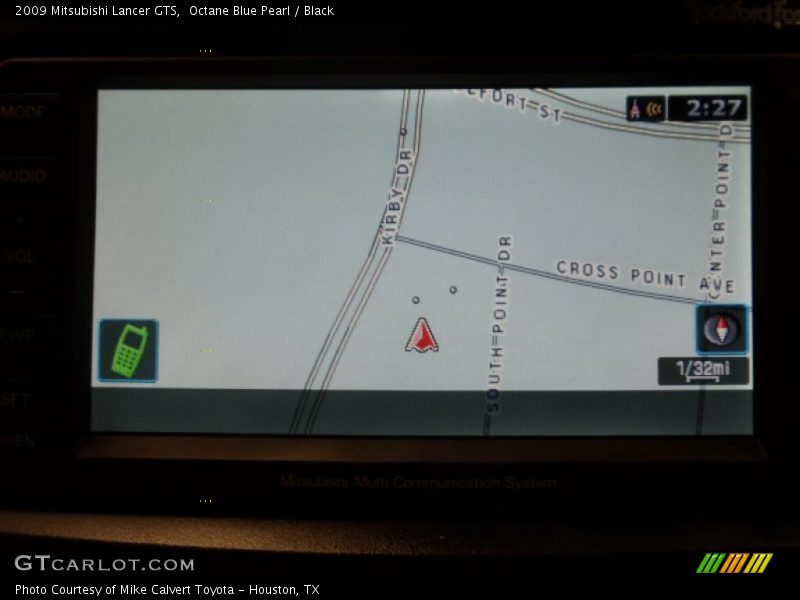 Octane Blue Pearl / Black 2009 Mitsubishi Lancer GTS