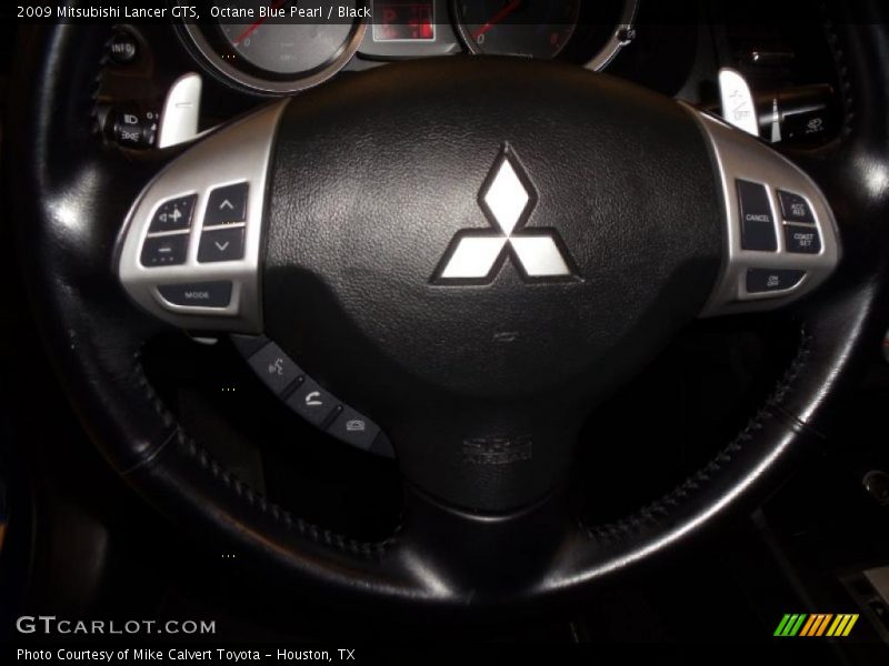 Octane Blue Pearl / Black 2009 Mitsubishi Lancer GTS