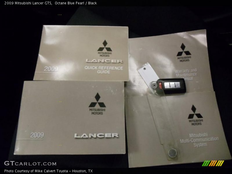 Octane Blue Pearl / Black 2009 Mitsubishi Lancer GTS