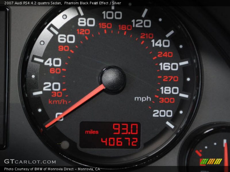Phantom Black Pearl Effect / Silver 2007 Audi RS4 4.2 quattro Sedan