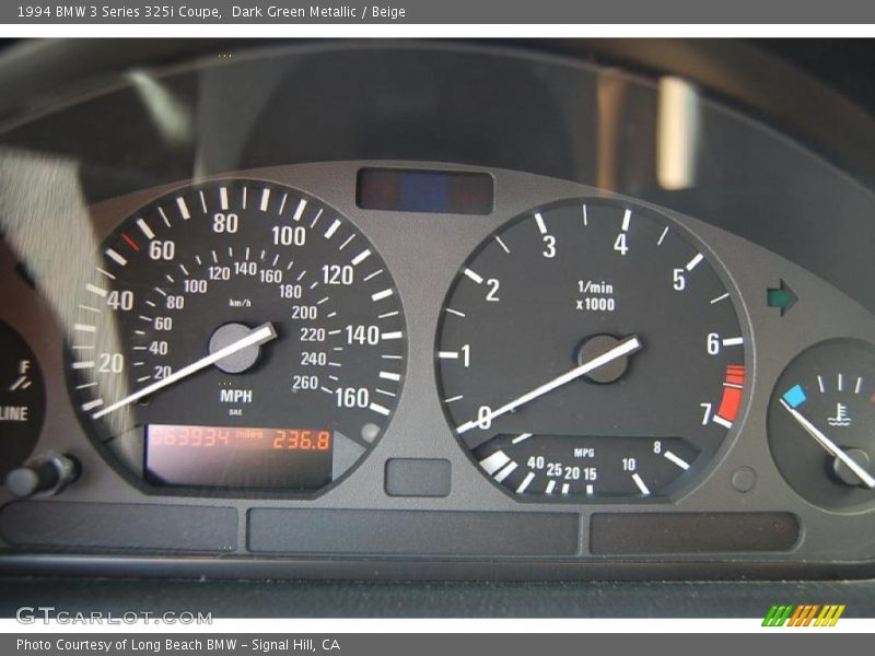 Dark Green Metallic / Beige 1994 BMW 3 Series 325i Coupe