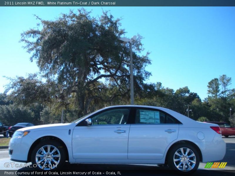 White Platinum Tri-Coat / Dark Charcoal 2011 Lincoln MKZ FWD