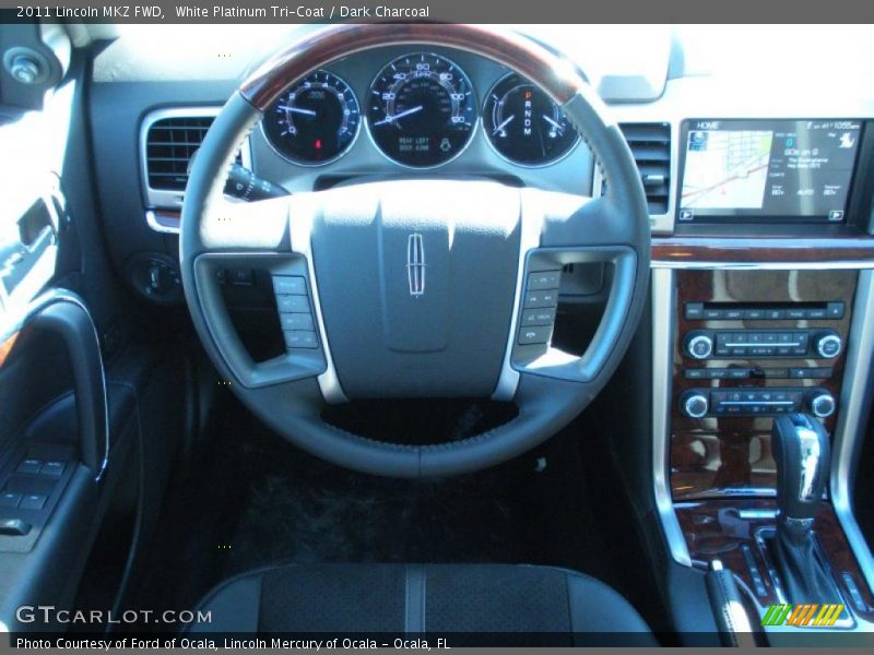 White Platinum Tri-Coat / Dark Charcoal 2011 Lincoln MKZ FWD