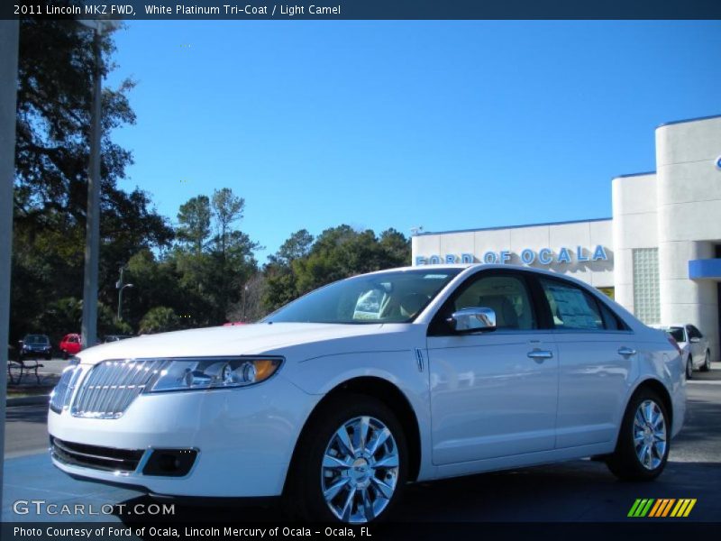 White Platinum Tri-Coat / Light Camel 2011 Lincoln MKZ FWD