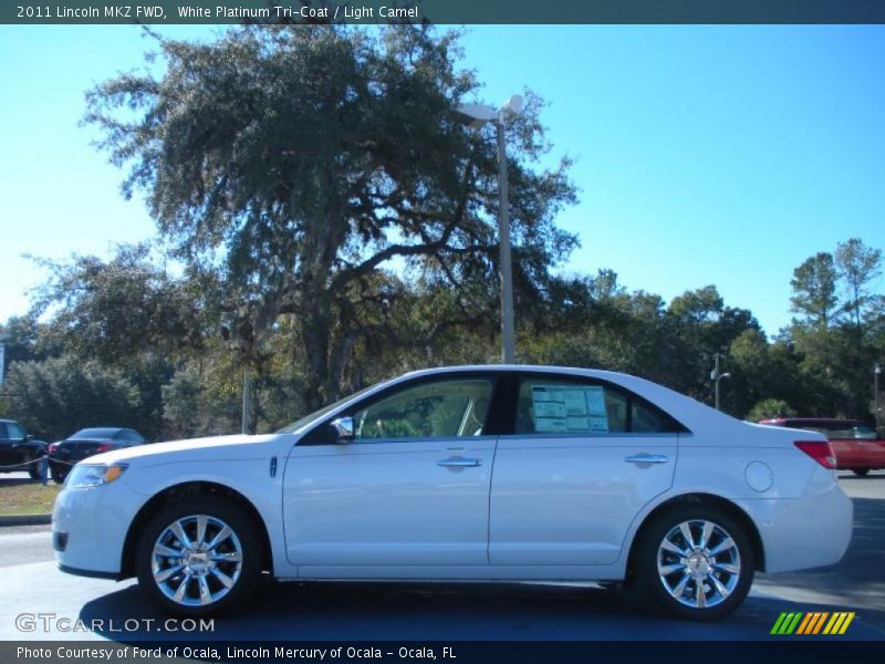 White Platinum Tri-Coat / Light Camel 2011 Lincoln MKZ FWD