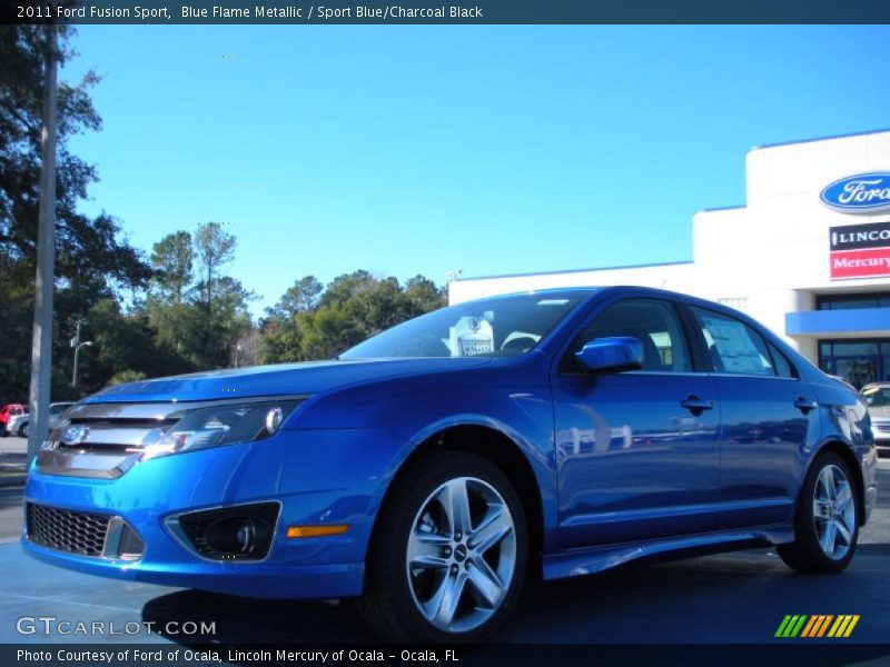 Blue Flame Metallic / Sport Blue/Charcoal Black 2011 Ford Fusion Sport