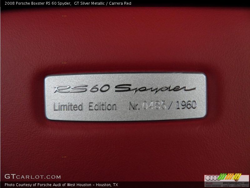  2008 Boxster RS 60 Spyder Logo