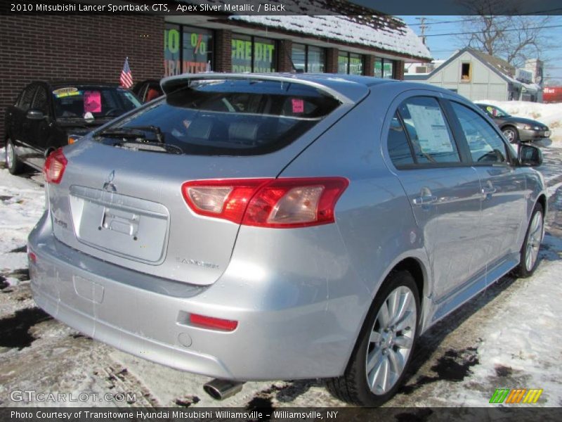 Apex Silver Metallic / Black 2010 Mitsubishi Lancer Sportback GTS