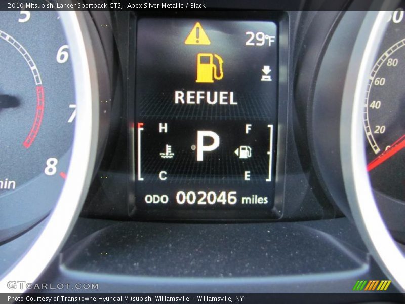 Apex Silver Metallic / Black 2010 Mitsubishi Lancer Sportback GTS