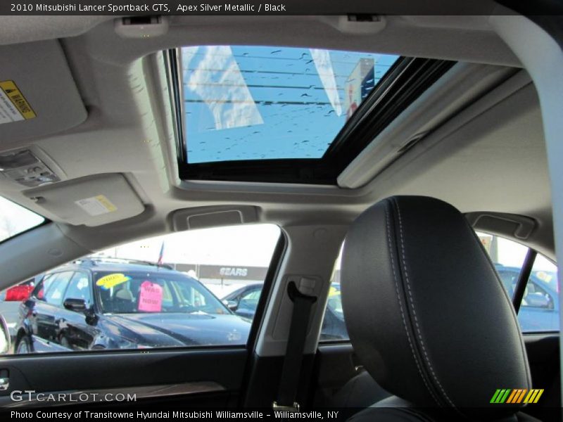 Apex Silver Metallic / Black 2010 Mitsubishi Lancer Sportback GTS