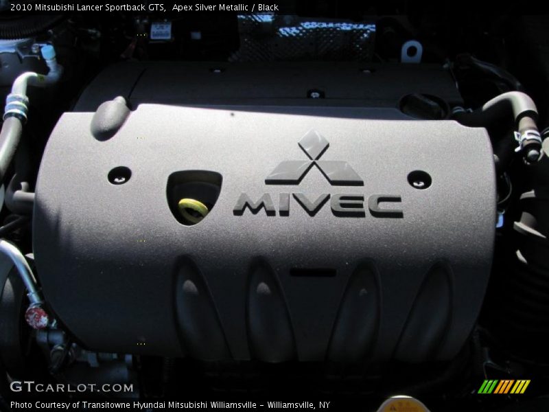 Apex Silver Metallic / Black 2010 Mitsubishi Lancer Sportback GTS