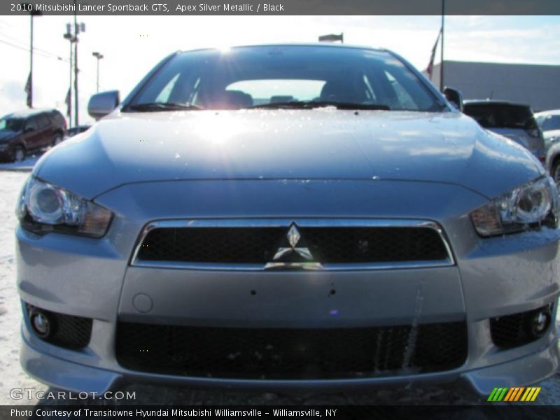 Apex Silver Metallic / Black 2010 Mitsubishi Lancer Sportback GTS