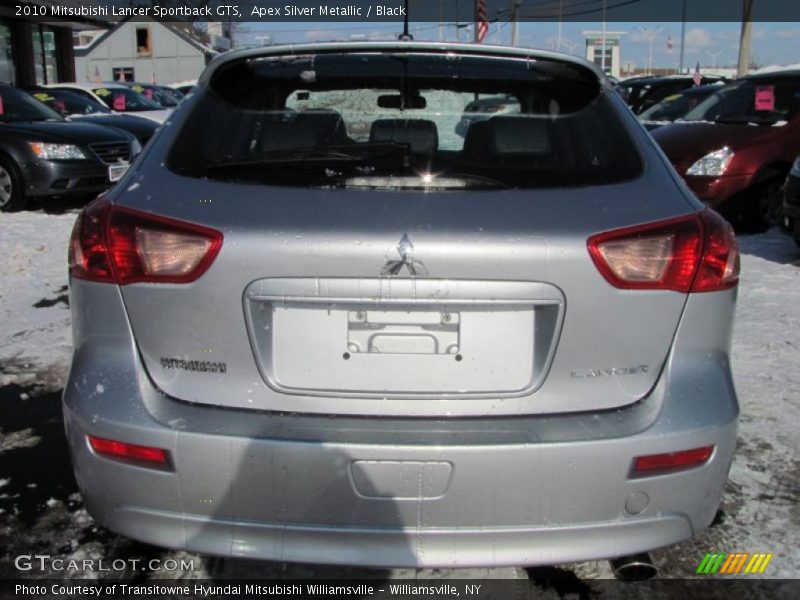 Apex Silver Metallic / Black 2010 Mitsubishi Lancer Sportback GTS