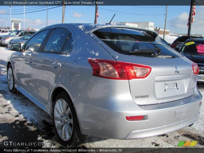 Apex Silver Metallic / Black 2010 Mitsubishi Lancer Sportback GTS