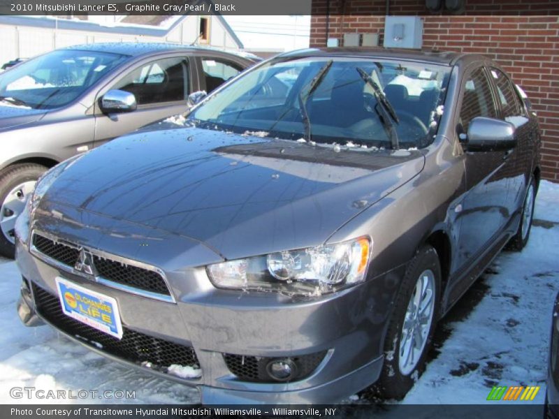 Graphite Gray Pearl / Black 2010 Mitsubishi Lancer ES