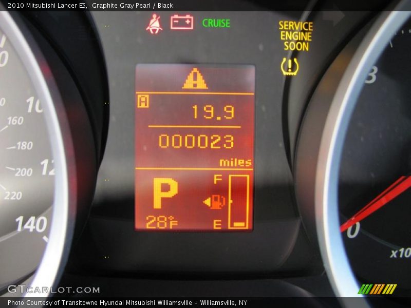 Graphite Gray Pearl / Black 2010 Mitsubishi Lancer ES