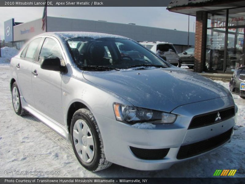 Apex Silver Metallic / Black 2010 Mitsubishi Lancer DE