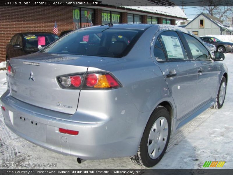 Apex Silver Metallic / Black 2010 Mitsubishi Lancer DE