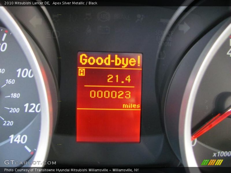 Apex Silver Metallic / Black 2010 Mitsubishi Lancer DE