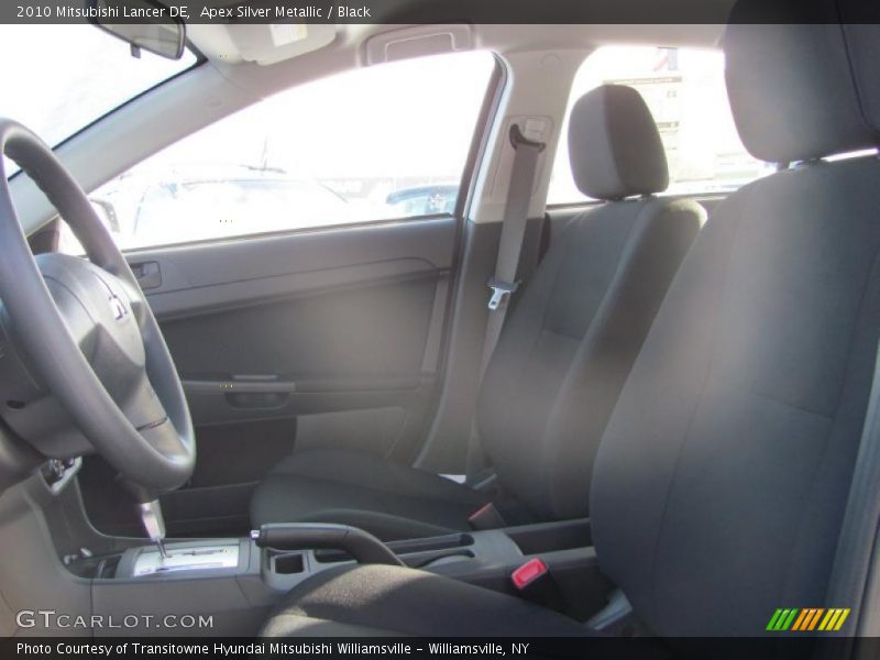 Apex Silver Metallic / Black 2010 Mitsubishi Lancer DE