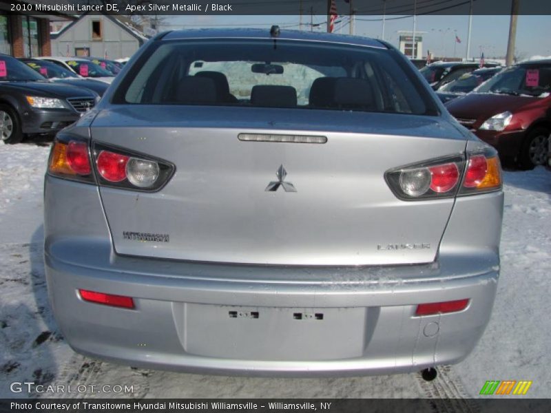 Apex Silver Metallic / Black 2010 Mitsubishi Lancer DE