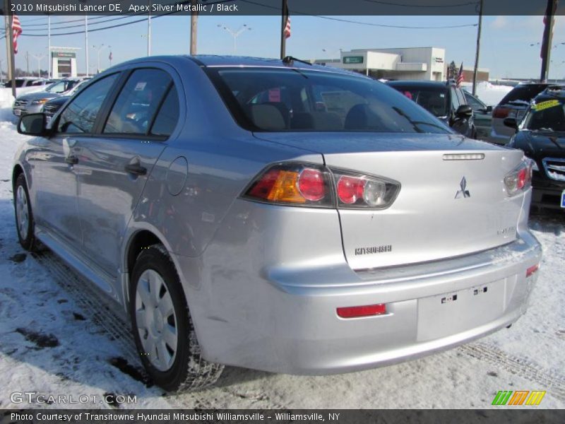 Apex Silver Metallic / Black 2010 Mitsubishi Lancer DE