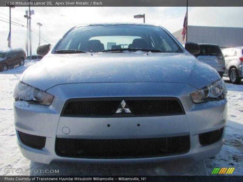 Apex Silver Metallic / Black 2010 Mitsubishi Lancer DE