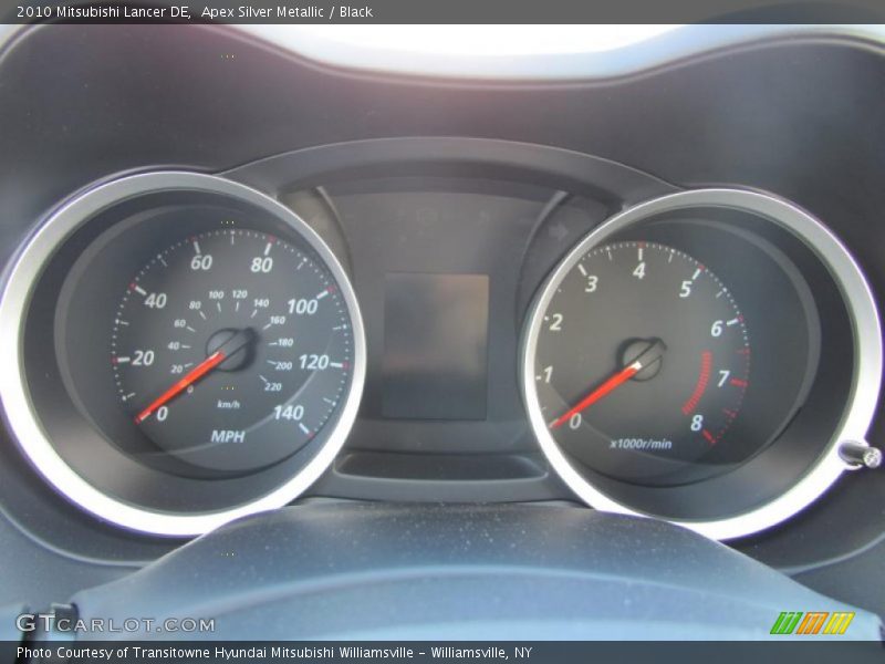 Apex Silver Metallic / Black 2010 Mitsubishi Lancer DE