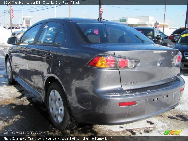 Graphite Gray Pearl / Black 2010 Mitsubishi Lancer DE
