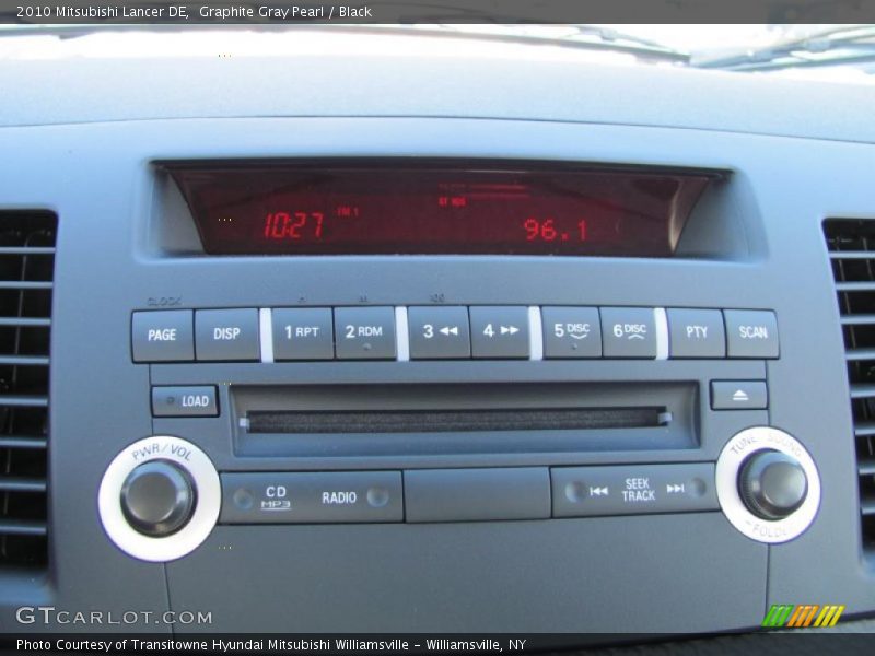 Graphite Gray Pearl / Black 2010 Mitsubishi Lancer DE