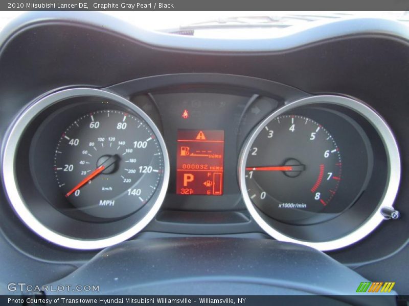 Graphite Gray Pearl / Black 2010 Mitsubishi Lancer DE