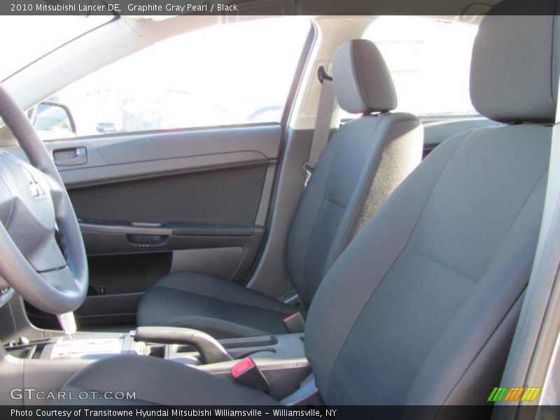 Graphite Gray Pearl / Black 2010 Mitsubishi Lancer DE
