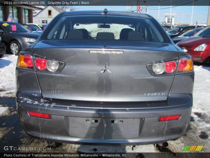 Graphite Gray Pearl / Black 2010 Mitsubishi Lancer DE