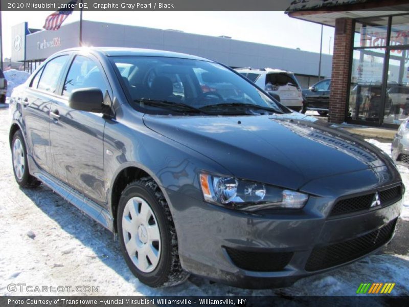 Graphite Gray Pearl / Black 2010 Mitsubishi Lancer DE