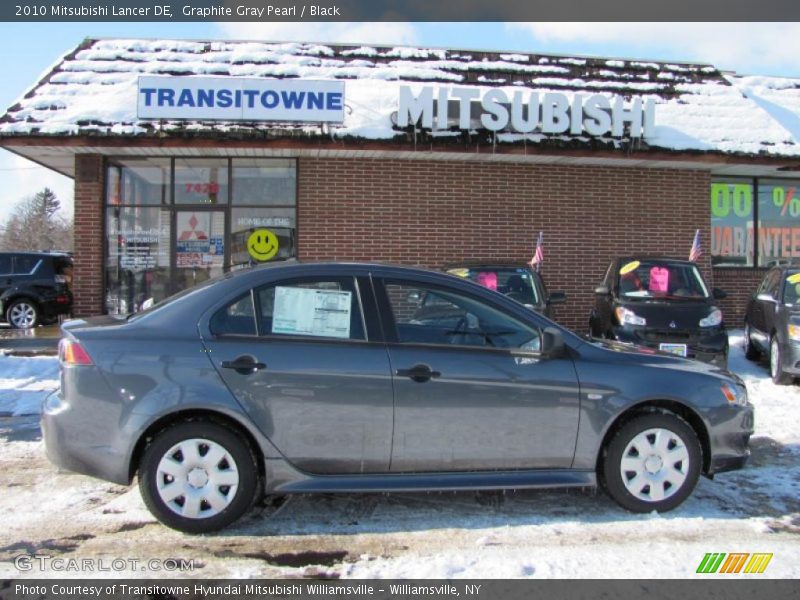 Graphite Gray Pearl / Black 2010 Mitsubishi Lancer DE