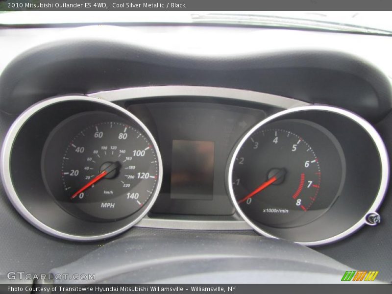 Cool Silver Metallic / Black 2010 Mitsubishi Outlander ES 4WD
