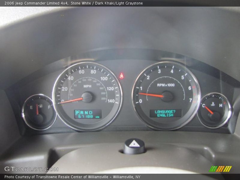 Stone White / Dark Khaki/Light Graystone 2006 Jeep Commander Limited 4x4