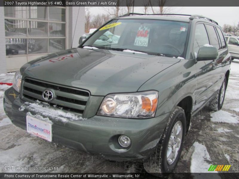 Oasis Green Pearl / Ash Gray 2007 Toyota Highlander V6 4WD