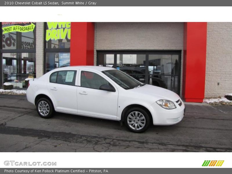 Summit White / Gray 2010 Chevrolet Cobalt LS Sedan